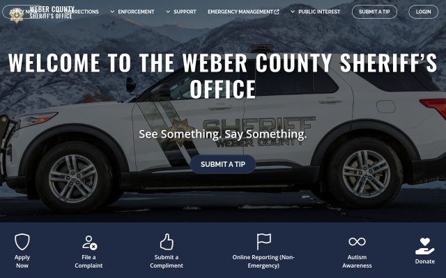 Screenshot of Weber County Correctional Facility website