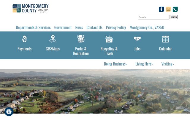 Screenshot of Montgomery County Jail website