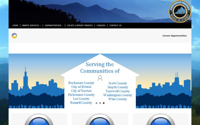 Screenshot of Southwest Virginia Regional Jail Authority - Duffield Facility website
