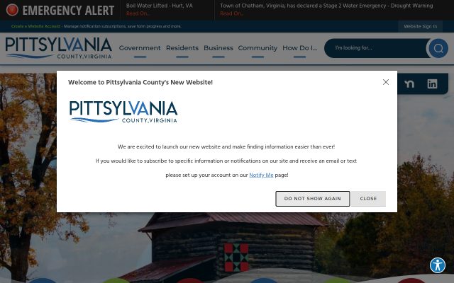 Screenshot of Pittsylvania County Jail website