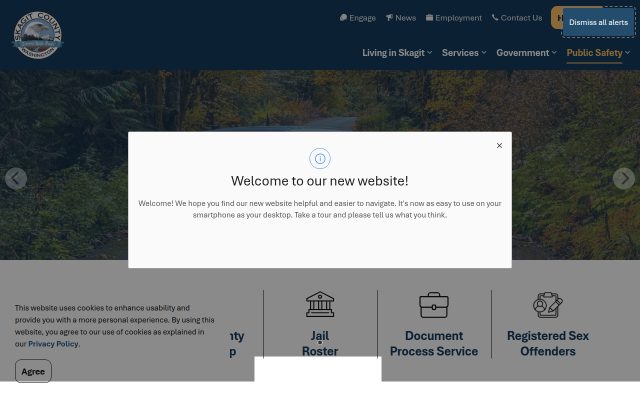 Screenshot of Skagit County Community Justice Center website