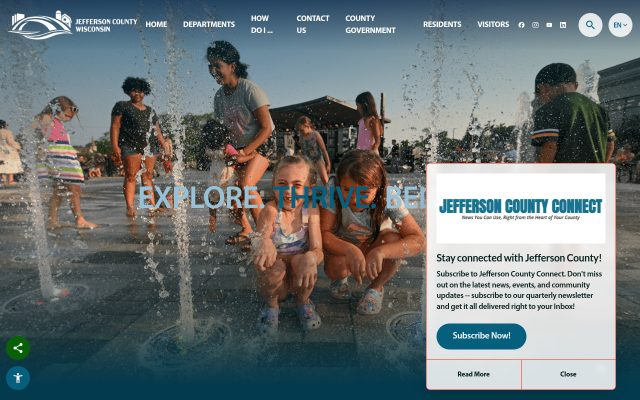 Screenshot of Jefferson County Jail website