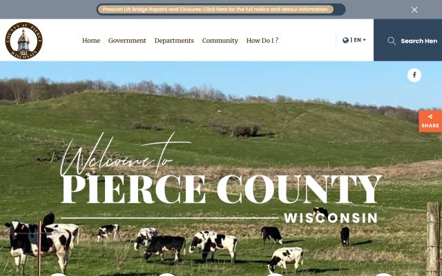 Screenshot of Pierce County Jail website